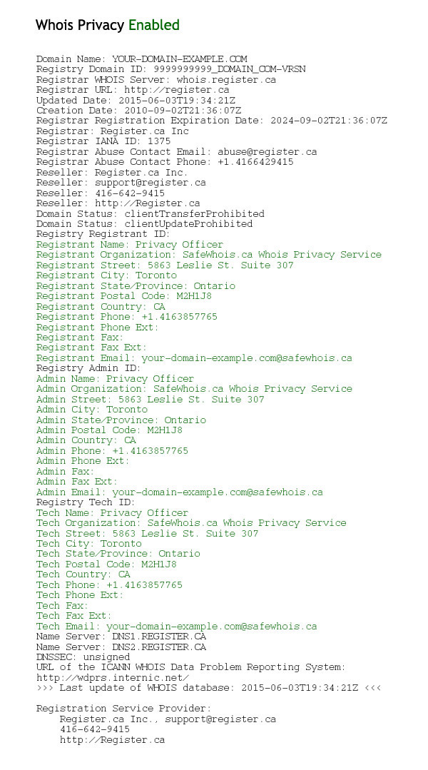 Whois Privacy